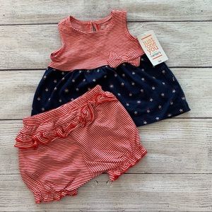 Stars & Stripes Girls Layette Set Size 3 Months